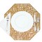 Wrapables Vinyl Metallic Colored Placemats for Weddings, Parties, Special Events (Set of 4), Bronze Octagon